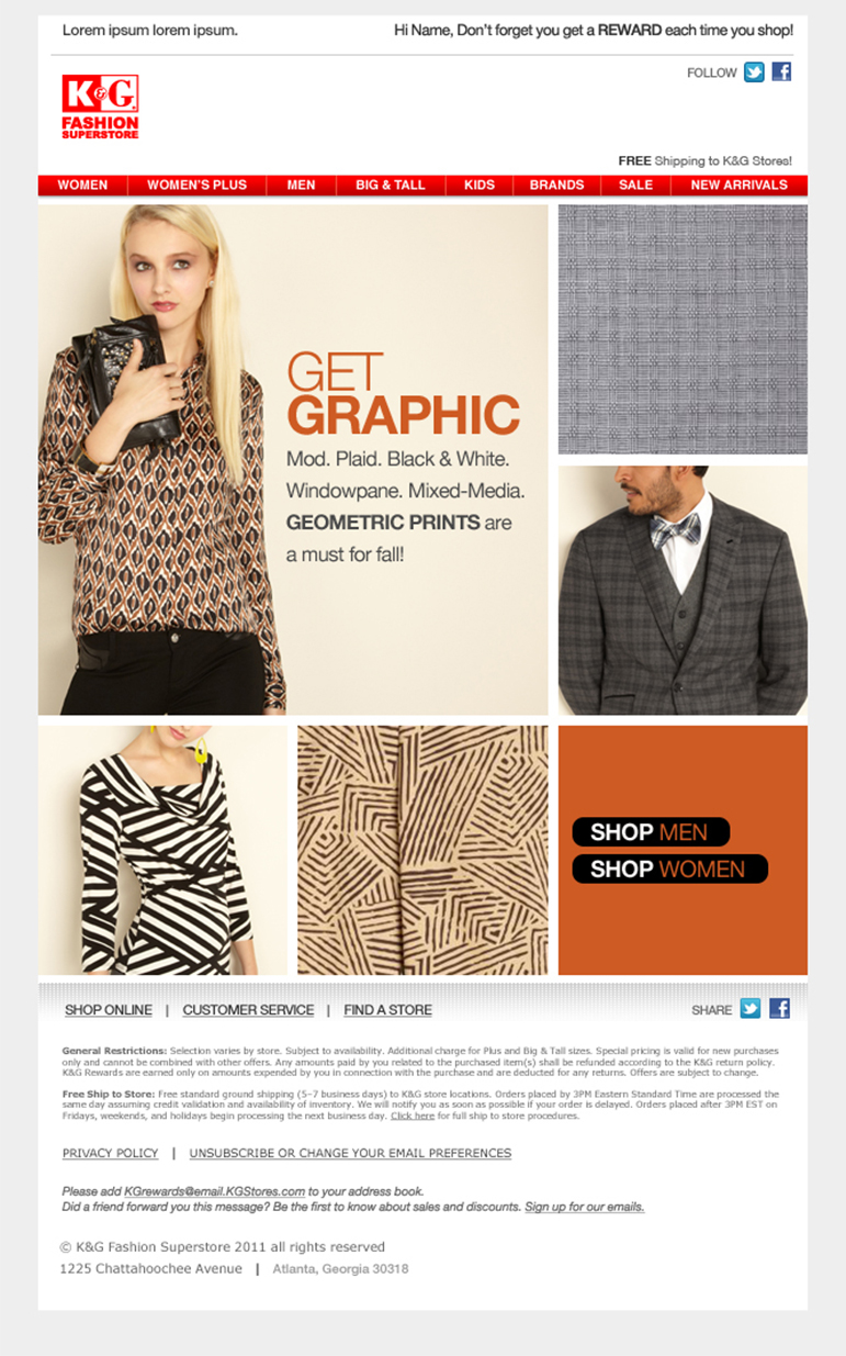 Men's Wearhouse-Owned Sub-brand Email